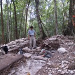 Holmul Excavation of Structure 1 in 2005 (Photo: Brianna Rego, 2005 by permission)