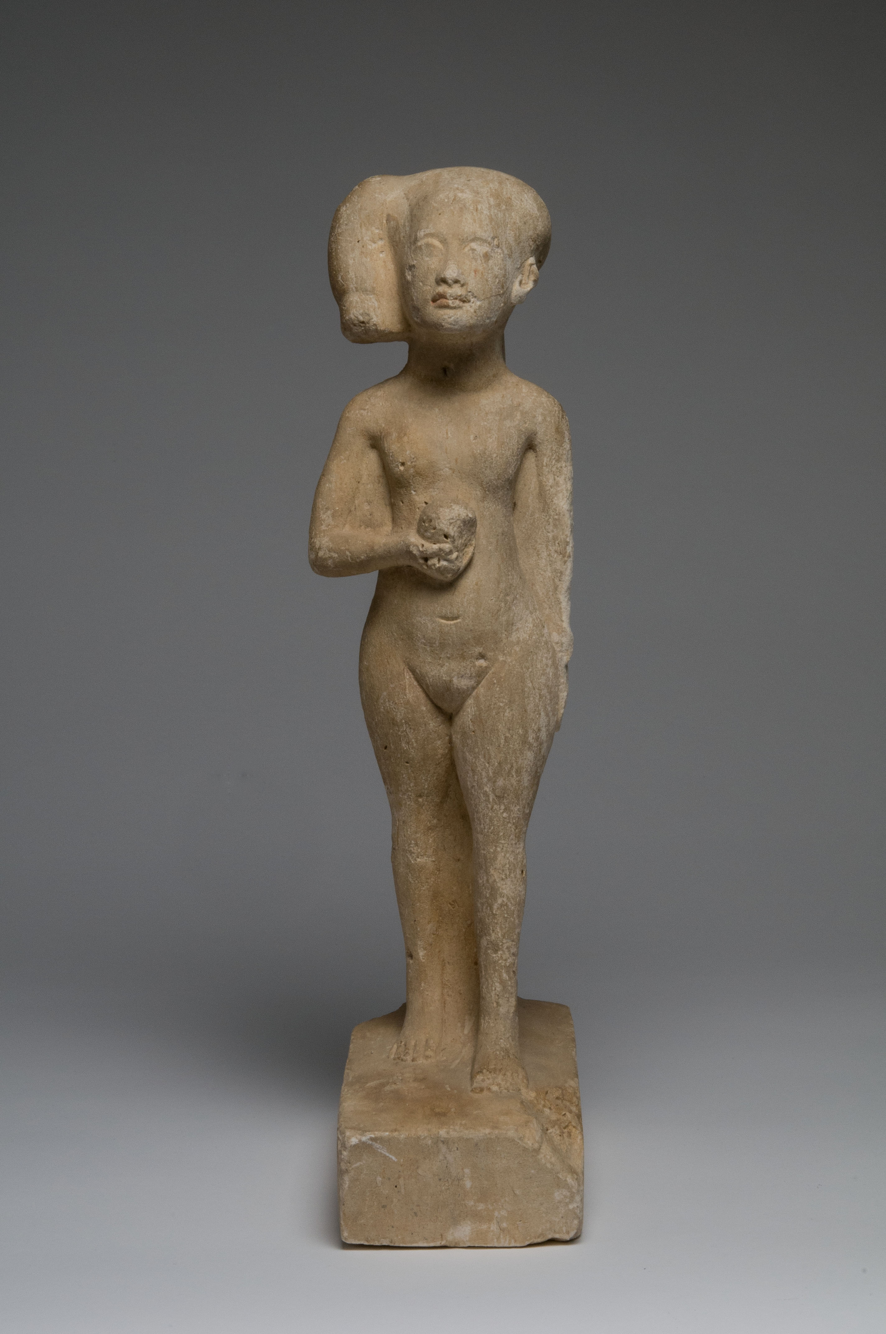 Fig. 6    Statuette of a princess, limestone with traces of colour, probably from  Amarna, New Empire, 18th Dynasty, ca1345 BC, on loan from a private collection.