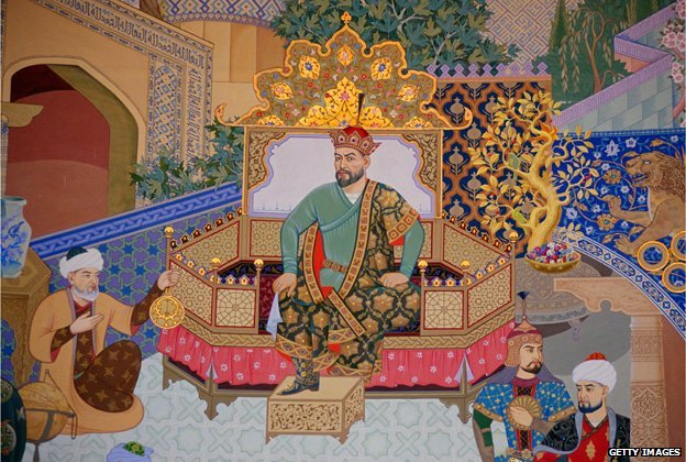 Timurlane (a Western variant of Timur's name, from Timur the Lame), notice Westernized facial features (Image courtesy of Getty Images and BBC)
