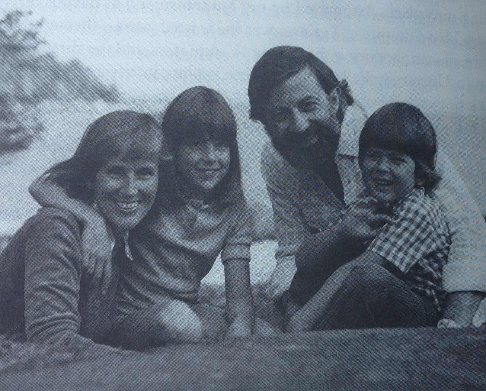Young Katchadourian Family on outing, Stina, Nina, author Herant, Kai