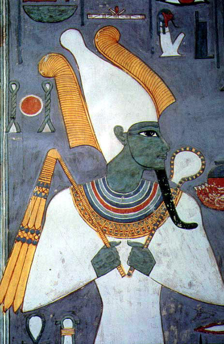 Osiris holding crook and flail (image in public domain)