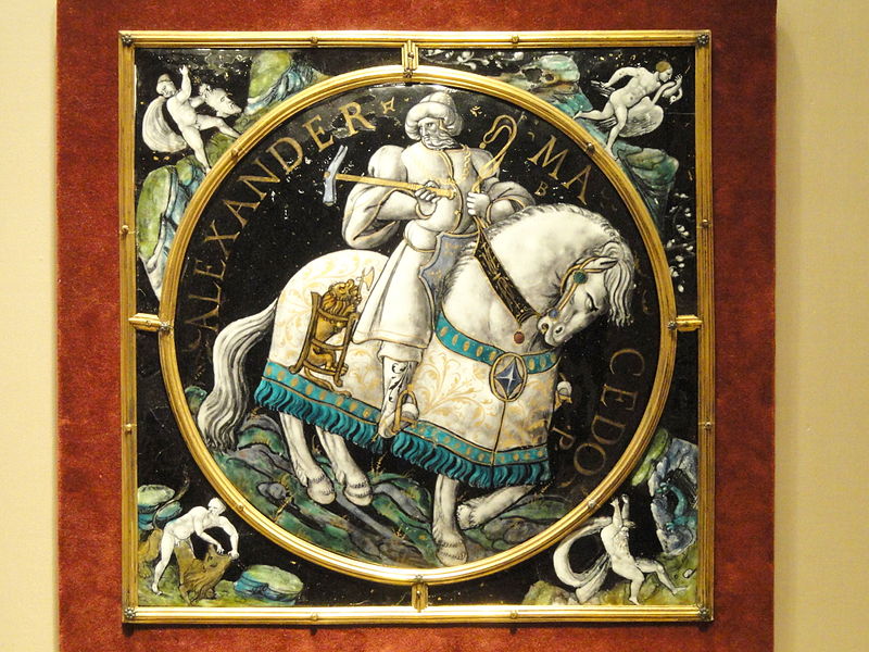 Enamel Plaque of Alexander the Great, Limoges, Colin Nouailher atelier, c. 1540, Nelson Atkins Museum of Art, Kansas City (Photo courtesy of Nelson Atkins Museum)