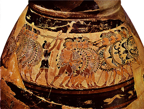 Chigi Vase, mid 7th c. BCE, Villa Giulia Rome, (Image courtesy of University of Texas)