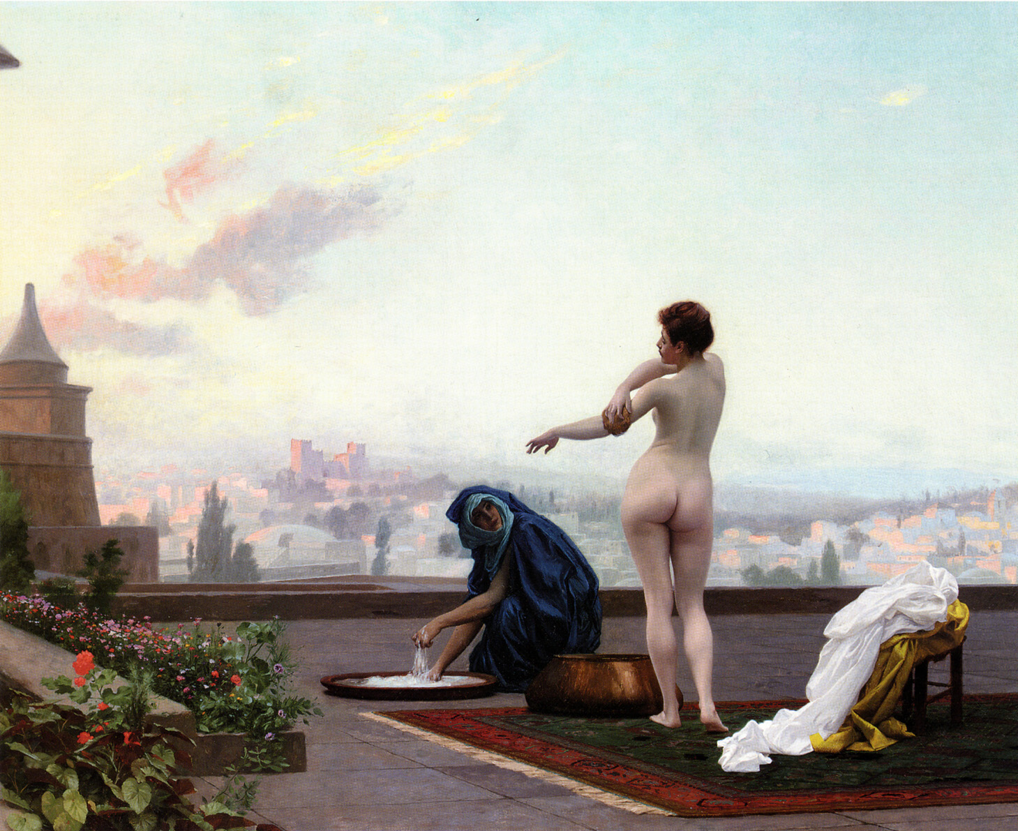 Detail of Jean-Léon Gérôme , Bathsheba, Private collection (image in public domain)